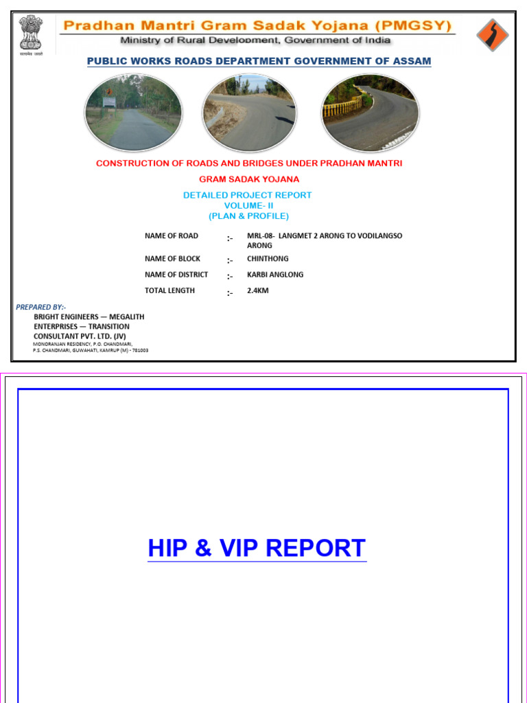 Detailed Project Report for MRL-08 Road | PDF | Government Programs ...