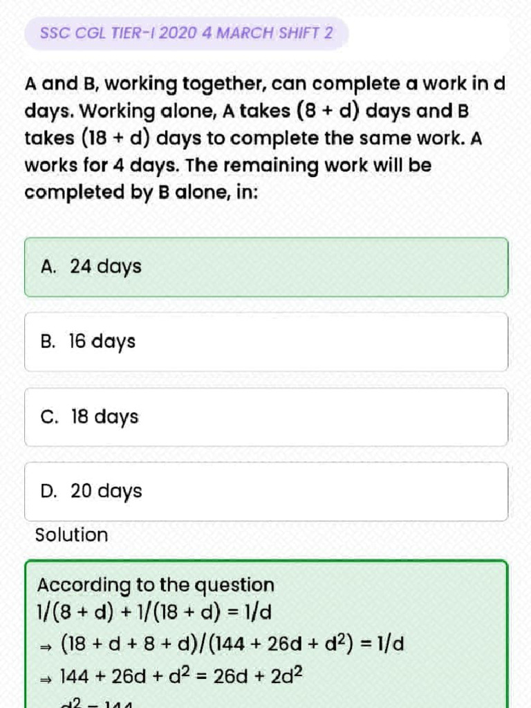 Time & Work 3 | PDF