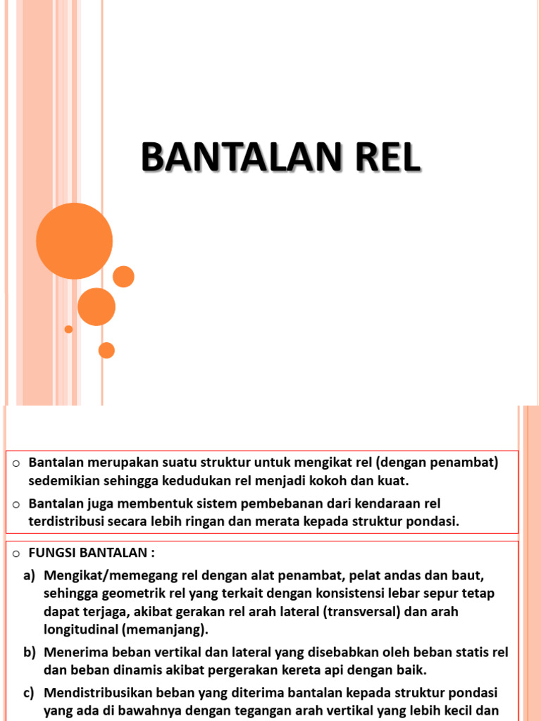 Fungsi dan Perhitungan Bantalan Rel | PDF