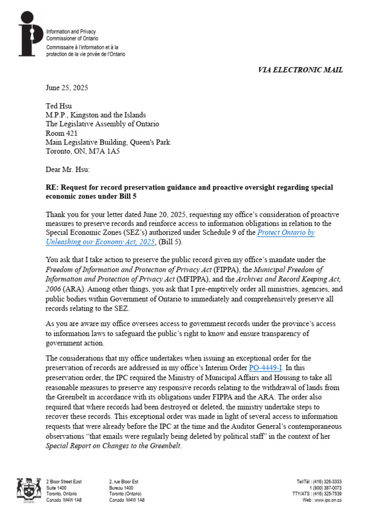 Ontario Record Preservation Guidance | PDF | Freedom Of Information ...