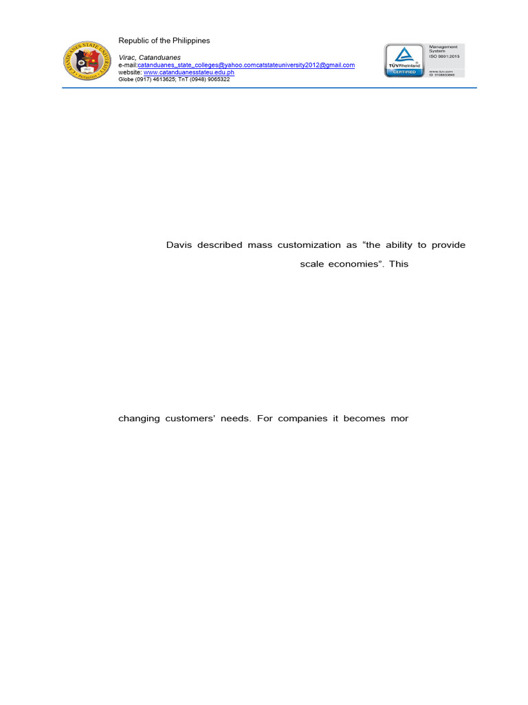 BA 403 Case No. 3 Process Management and Process Choice | PDF ...