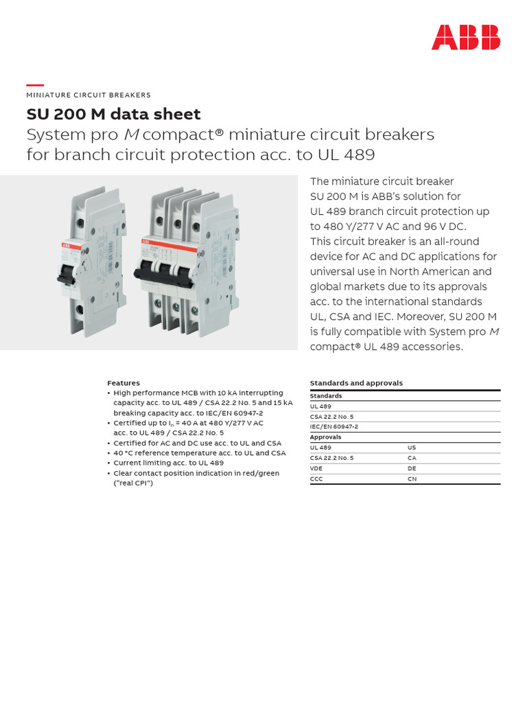 2CDC002177D0204 Rev C SU200M EN Datasheet 0325 Web | PDF | Alternating ...