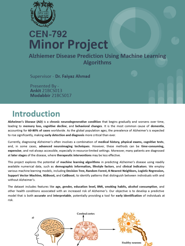 Alzheimer's Prediction with Machine Learning | PDF | Support Vector ...