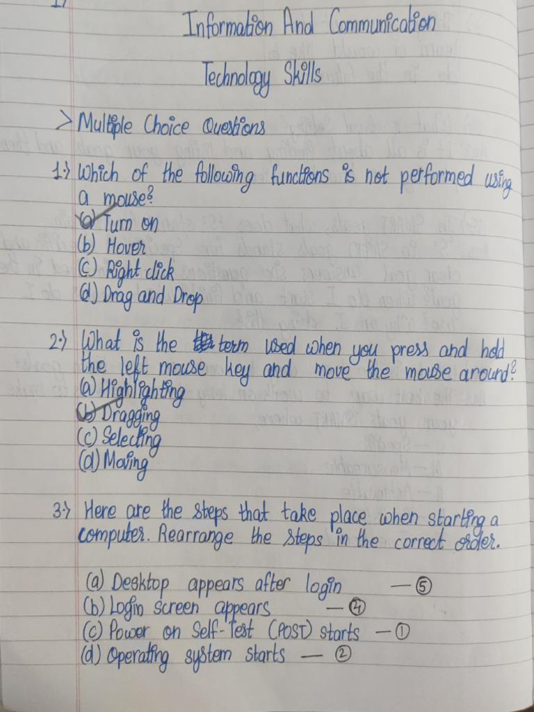 Notes - Information and Communication Technology Skills | PDF