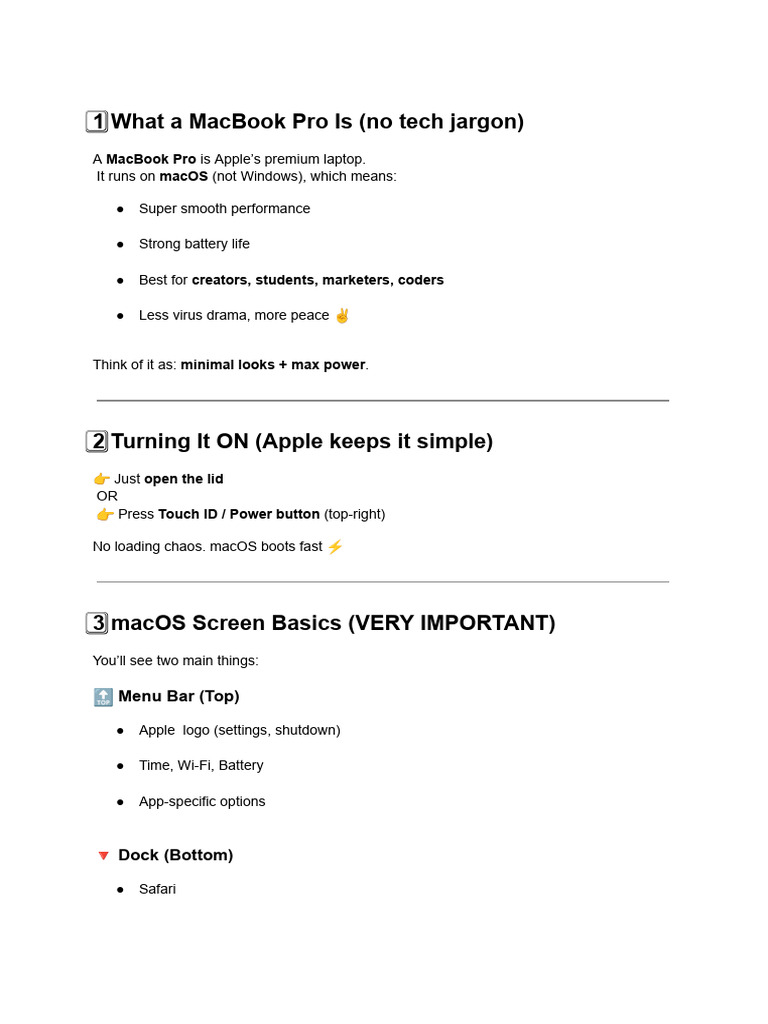 How To Use A Macbook Pro | PDF | Mac Os | Finder (Software)