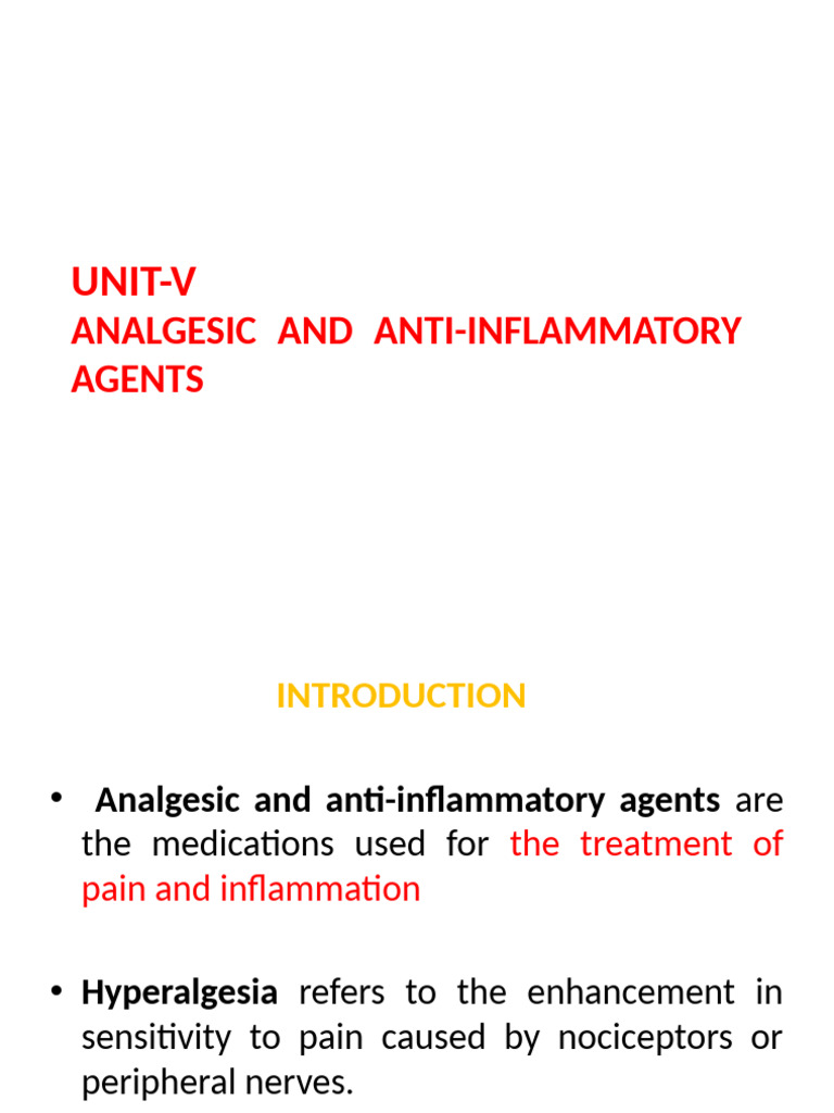 Analgesic and Anti-Inflammatory Agents | PDF | Nonsteroidal Anti ...