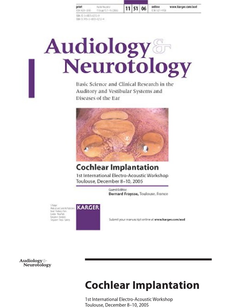 Cochlear Implantation | PDF | Hearing Loss | Hearing