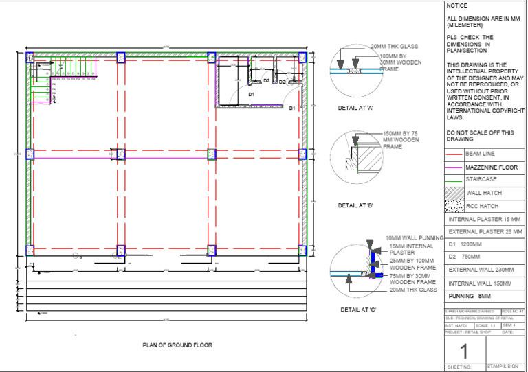 Retail Shop Technical Drawing Details | PDF