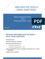 Disponibilidad Suelo Santiago Chile 2012