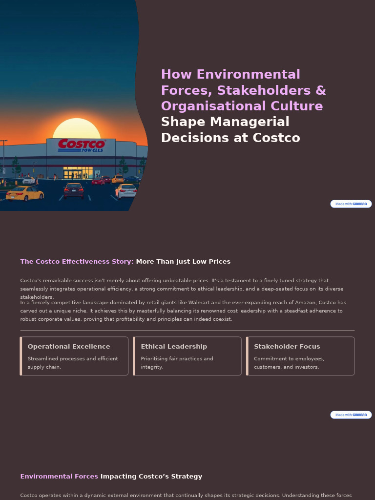 Costco's Strategic Decision-Making Insights | PDF | Corporate Social ...
