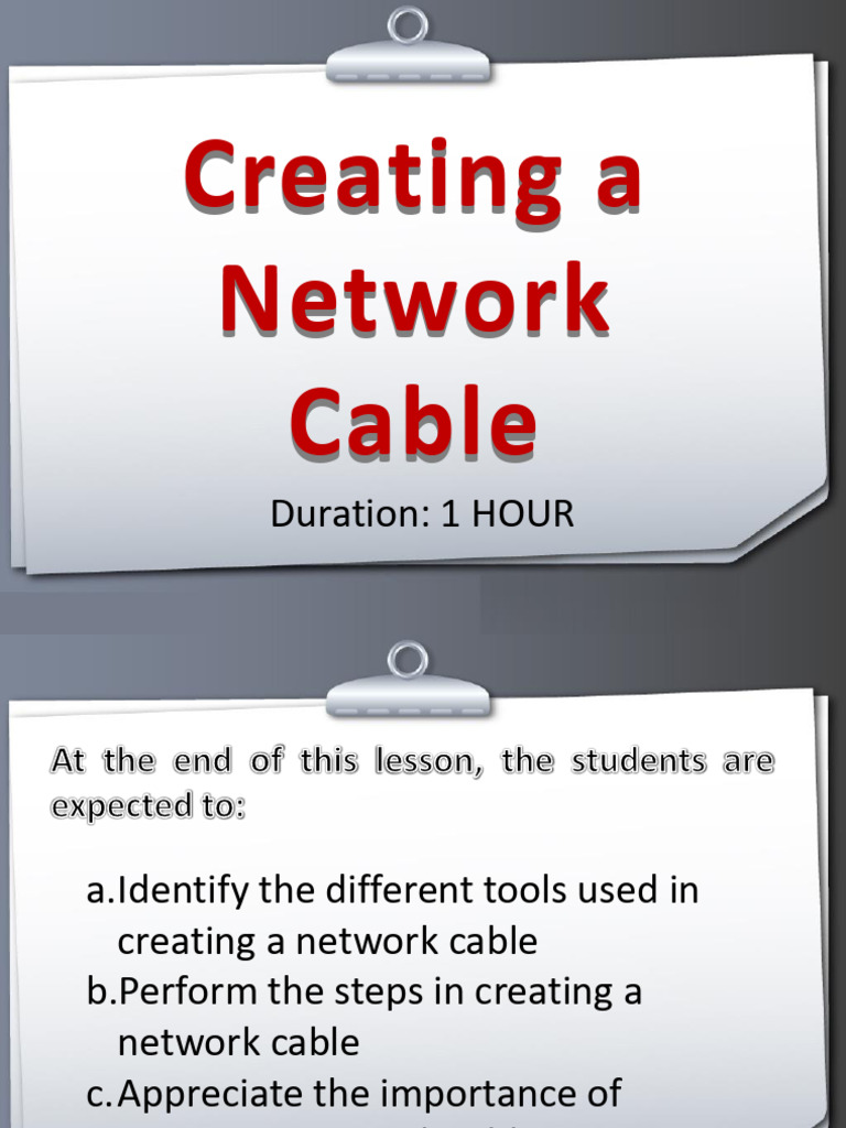 How to Create a Network Cable Guide | PDF | Electrical Connector ...
