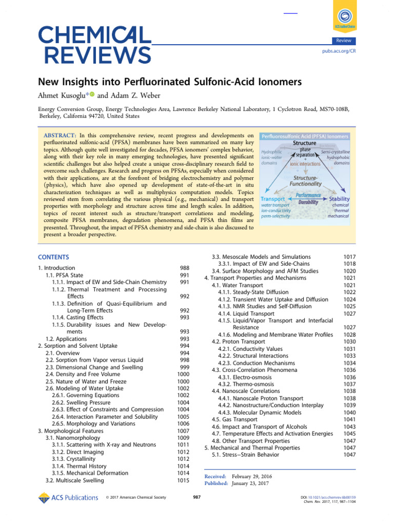 Advances in PFSA Membrane Research | PDF | Solvation | Liquids