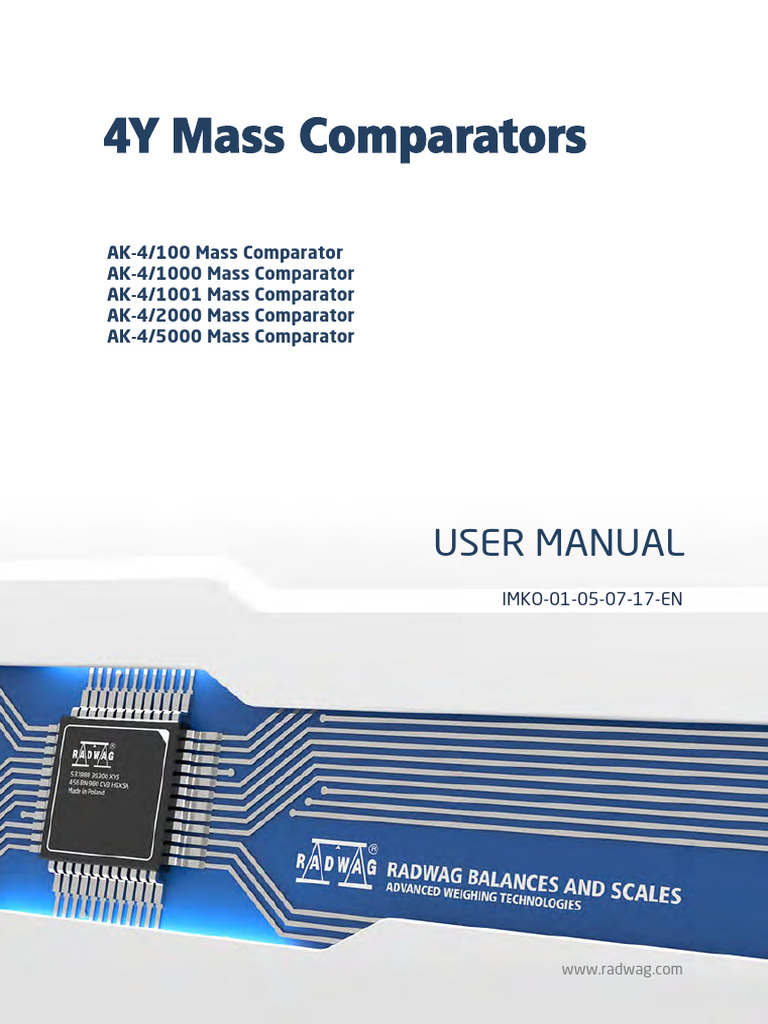 4Y Mass Comparators User Manual | PDF | Mains Electricity | Troy Weight