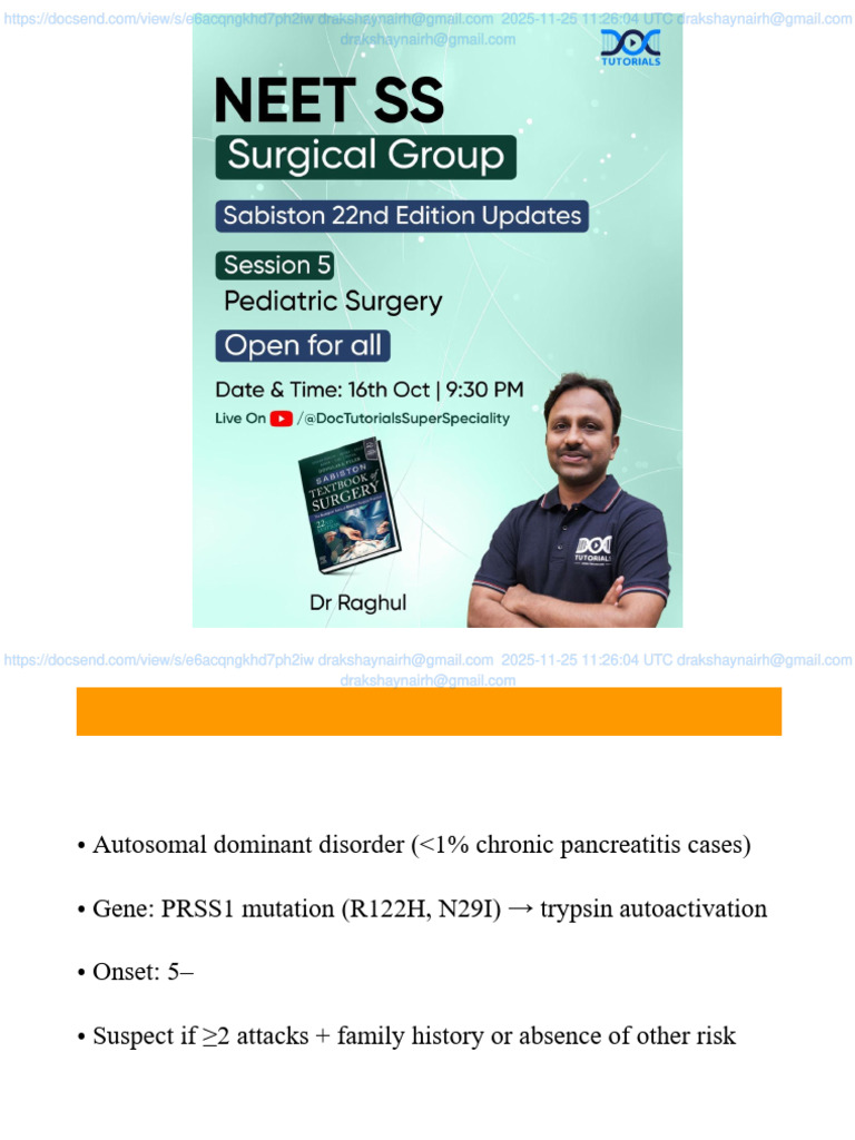 Sabiston Pediatric Surgery | PDF