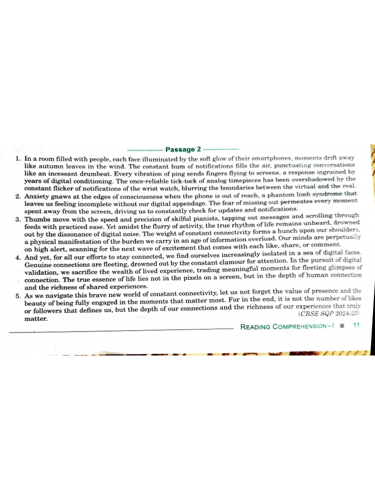 Comprehension Passage Set 3 | PDF
