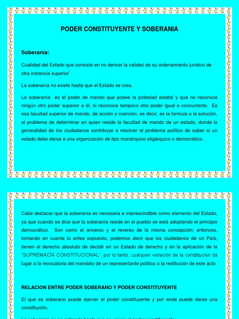 Poder Constituyente y Soberania | PDF | Soberanía | Estado (política)