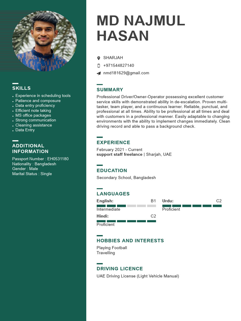 Mdnajmul Hasan CV | PDF