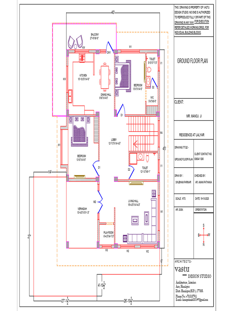 Ground Floor & Basement Plans for Residence | PDF