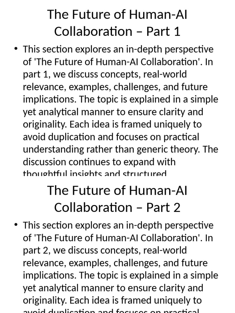 1 The Future of Human-AI Collaboration | PDF | Relevance | Liberal Arts ...
