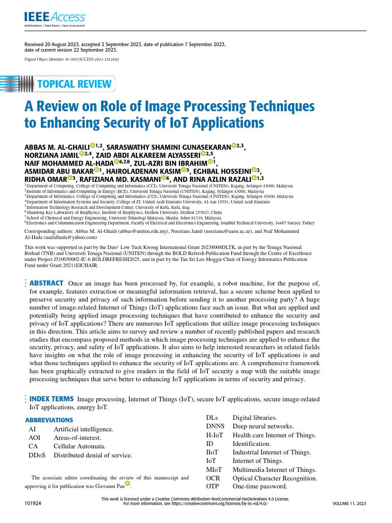 Image Processing for IoT Security Enhancement | PDF | Internet Of ...