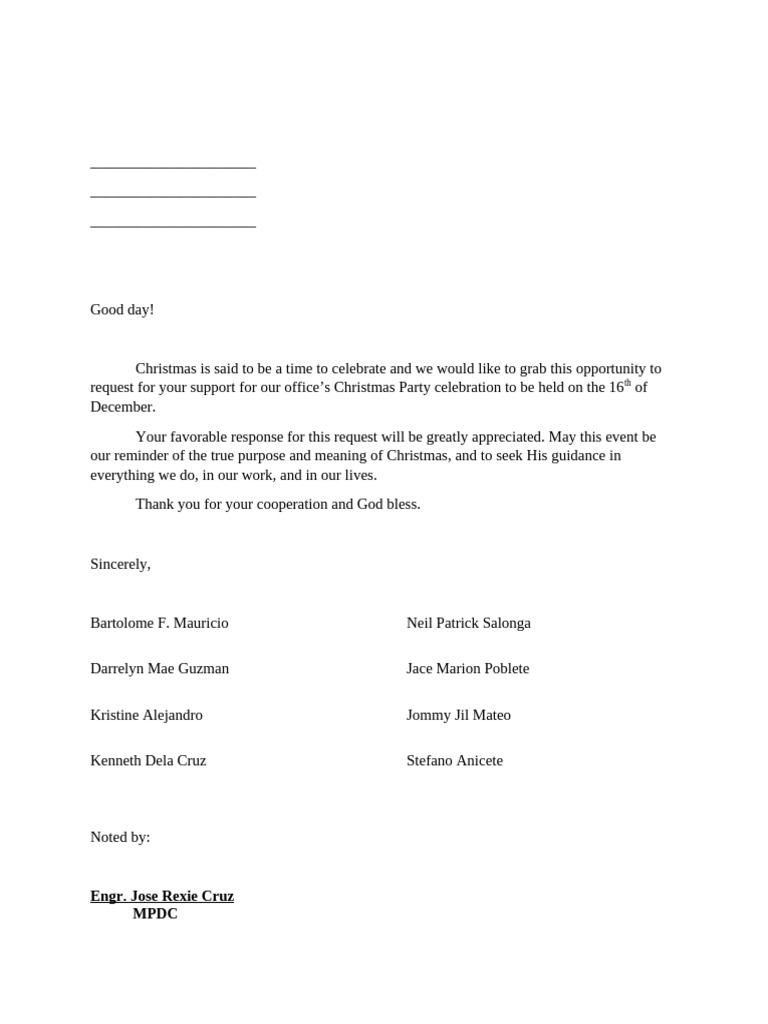 Solicitation Letter | PDF