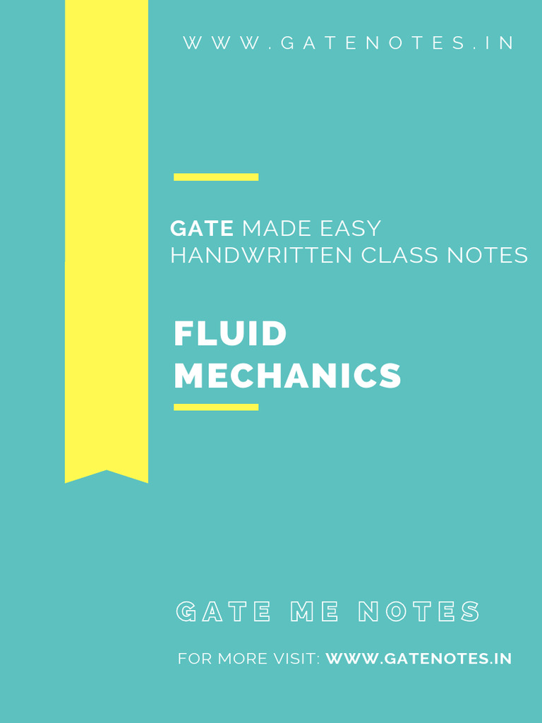 5.fluid Mechanics Gate Me Notes(s) | PDF