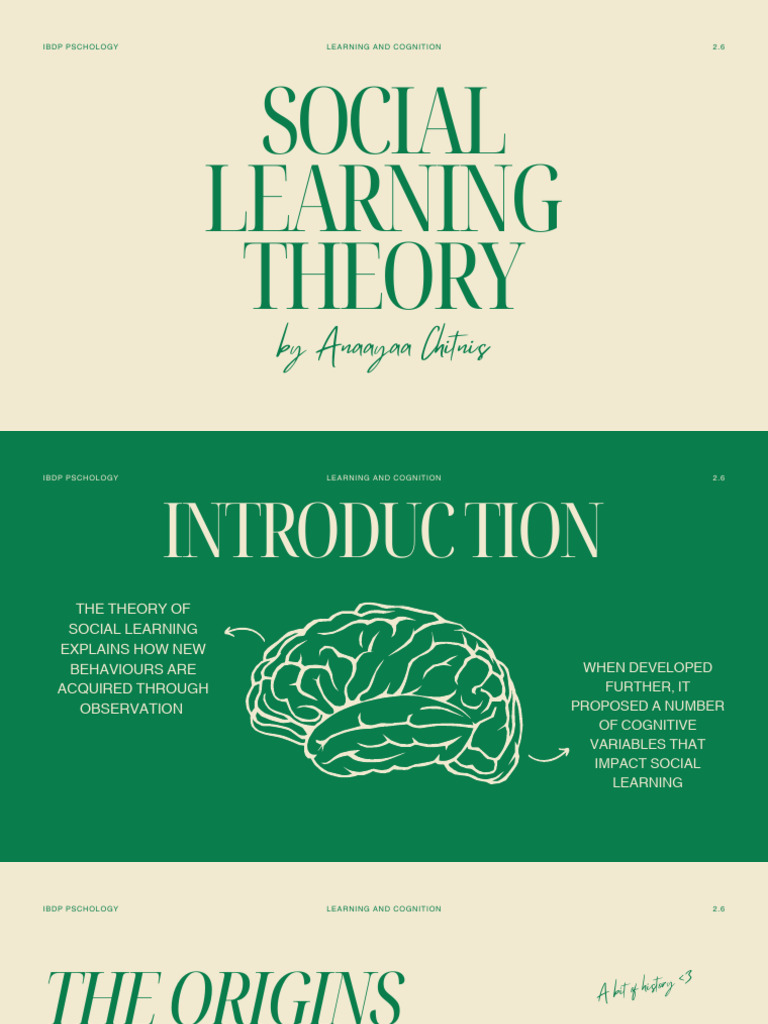 Social Learning Theory Overview | PDF | Cognitive Psychology | Social ...