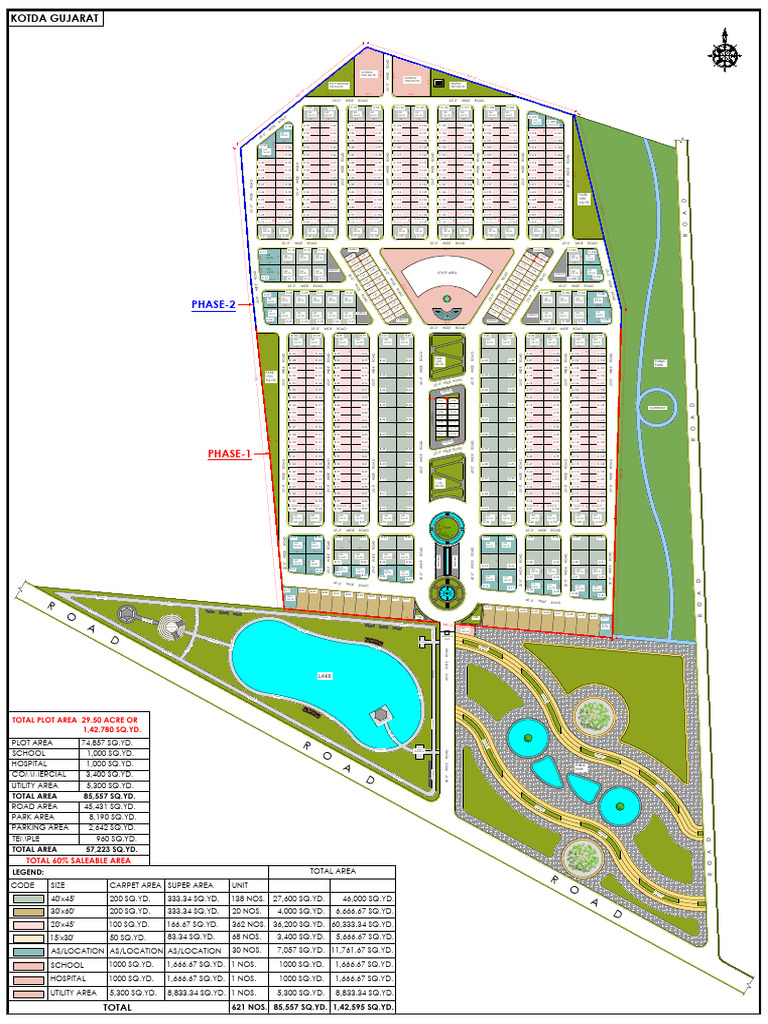 Utility Area and Road Dimensions Plan | PDF