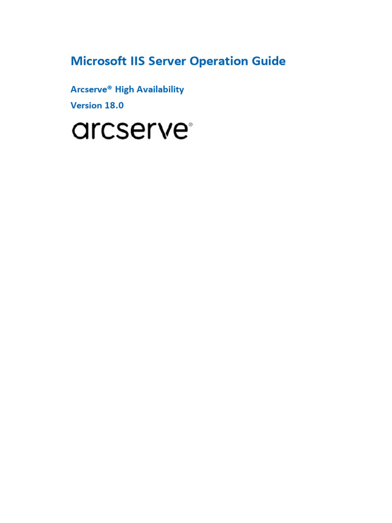 IIS Server Setup with Arcserve RHA Guide | PDF | Active Directory ...