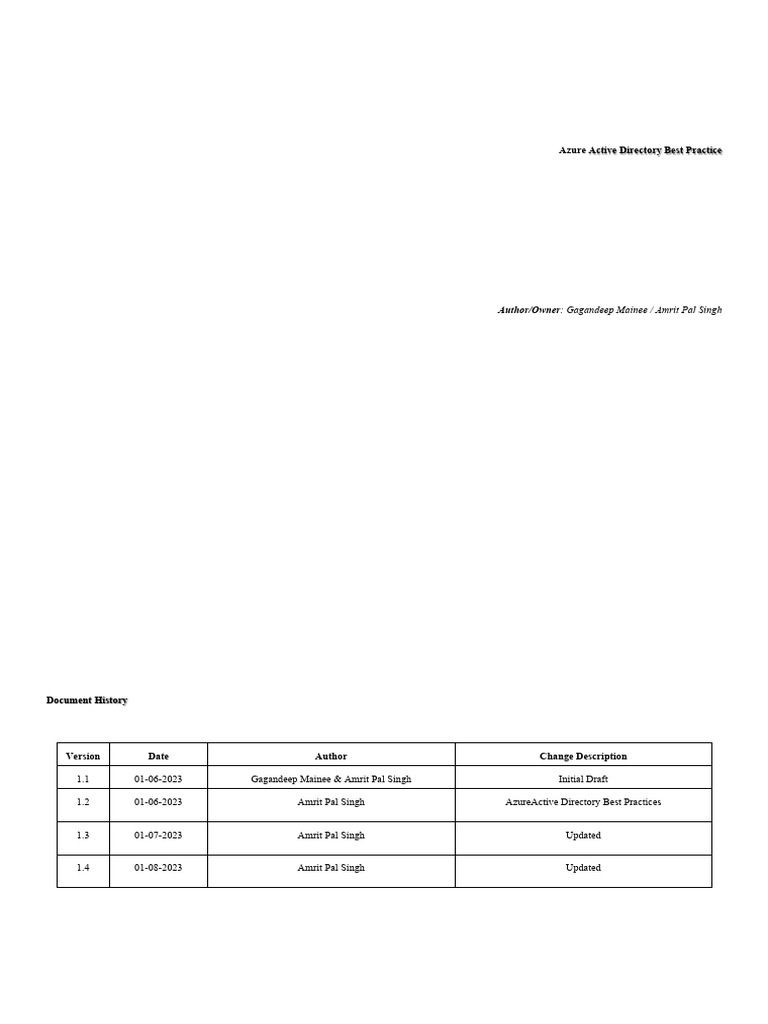 Azure Active Directory Security Guide | PDF | Microsoft Azure ...