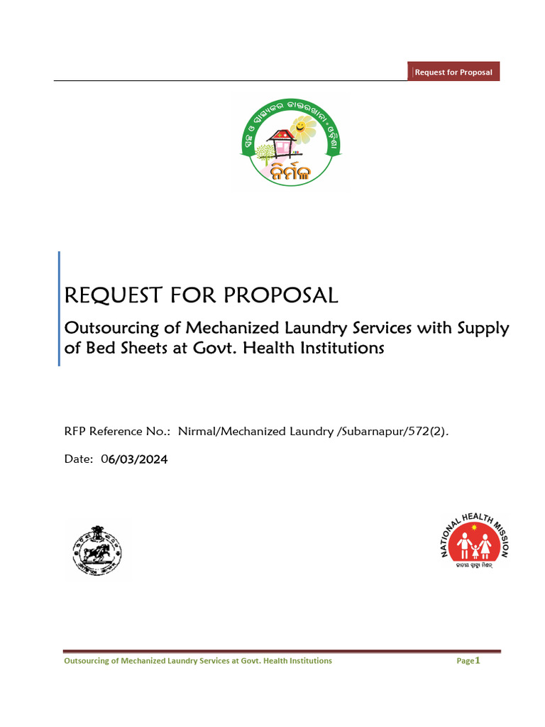 RFP - Mechanised Laundry Services (572-2) | PDF | Request For Proposal ...