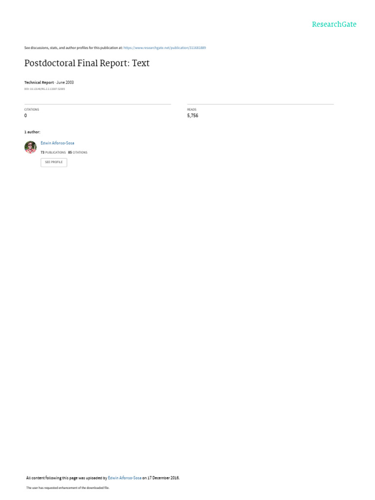 Postdoctoral Final Report 2 | PDF | Telecommunications Engineering ...