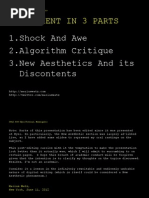 Download 20120610 A Movement in 3 Parts 1Shock  Awe 2Algorithm Critique 3The New Aesthetic And Its Discontents - Marius Watz - Eyeo 2012 by Marius Watz SN96778128 doc pdf