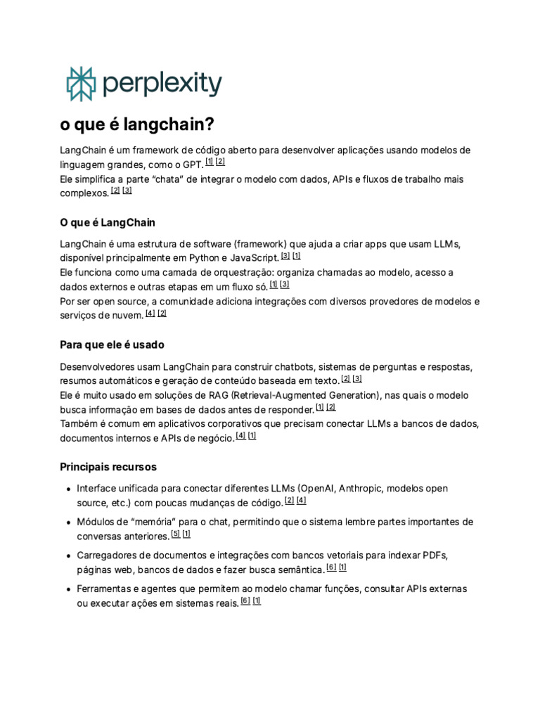 LangChain: Framework para LLMs e Apps | PDF | Conhecimento | Framework ...