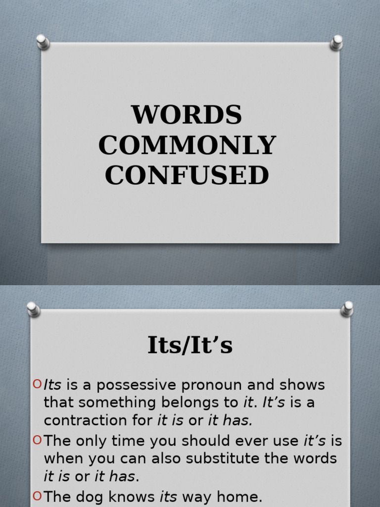 Commonly Confused Words Explained | PDF | Language Mechanics | Linguistics