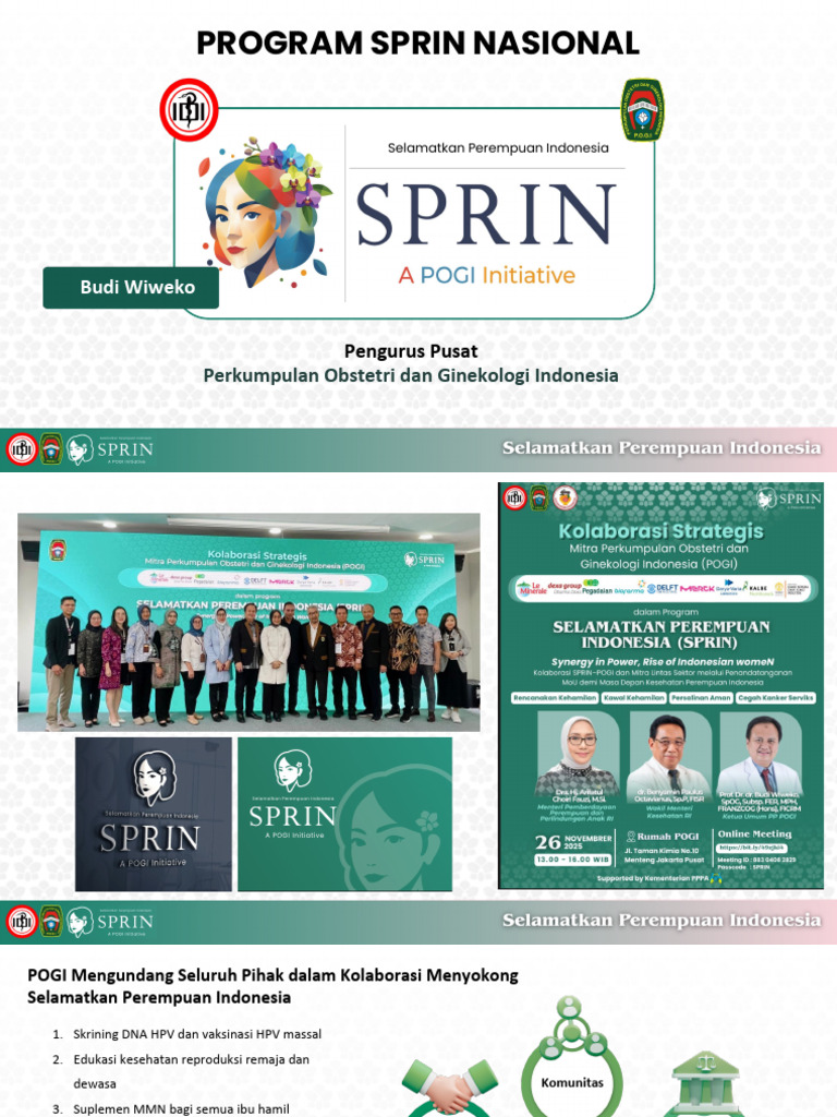 Program SPRIN: Selamatkan Perempuan Indonesia | PDF