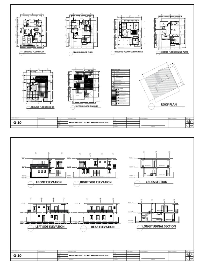 Two-Storey Residential House Plans | PDF | Home | Room