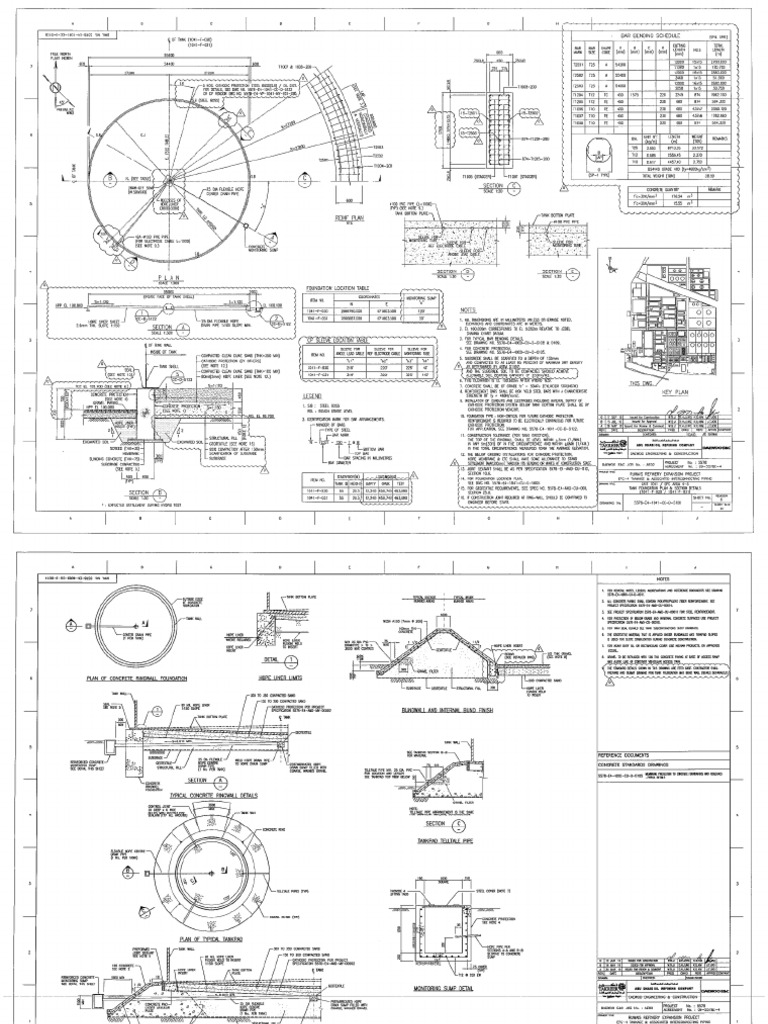 2 Typical Tank Foundation Drawing and Details | PDF