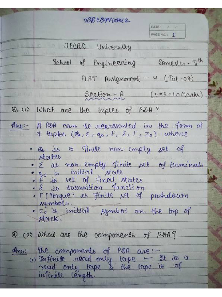 Vivek - FLAT Assignment 4 | PDF