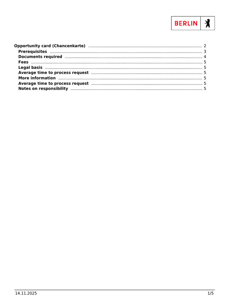 Info Opportunity Card Chancenkarte | PDF | Travel Visa | Lease