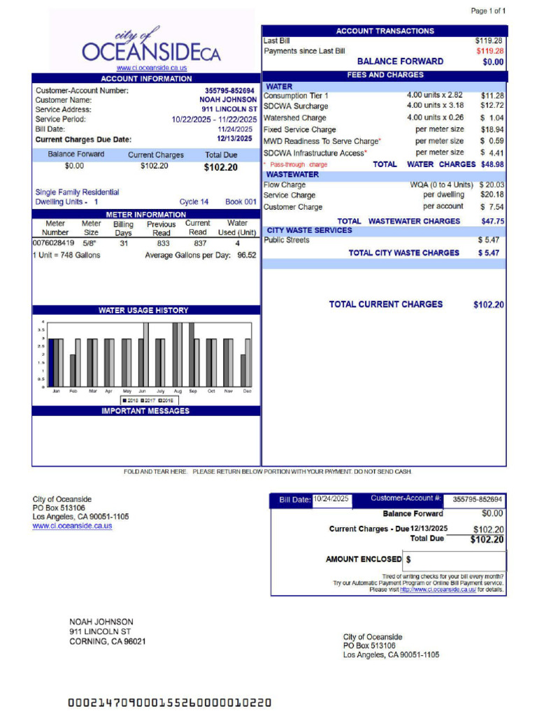 California Water Bill | PDF