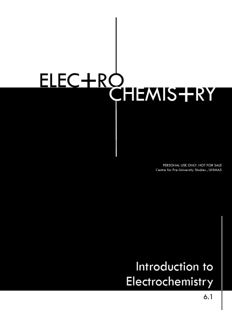 Introduction to Electrochemistry Concepts | PDF | Redox | Anode