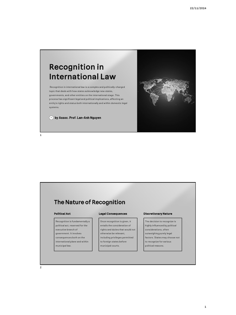 Understanding Recognition in International Law | PDF | Treaty ...