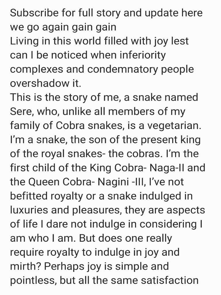 Final Snake Intro Story | PDF