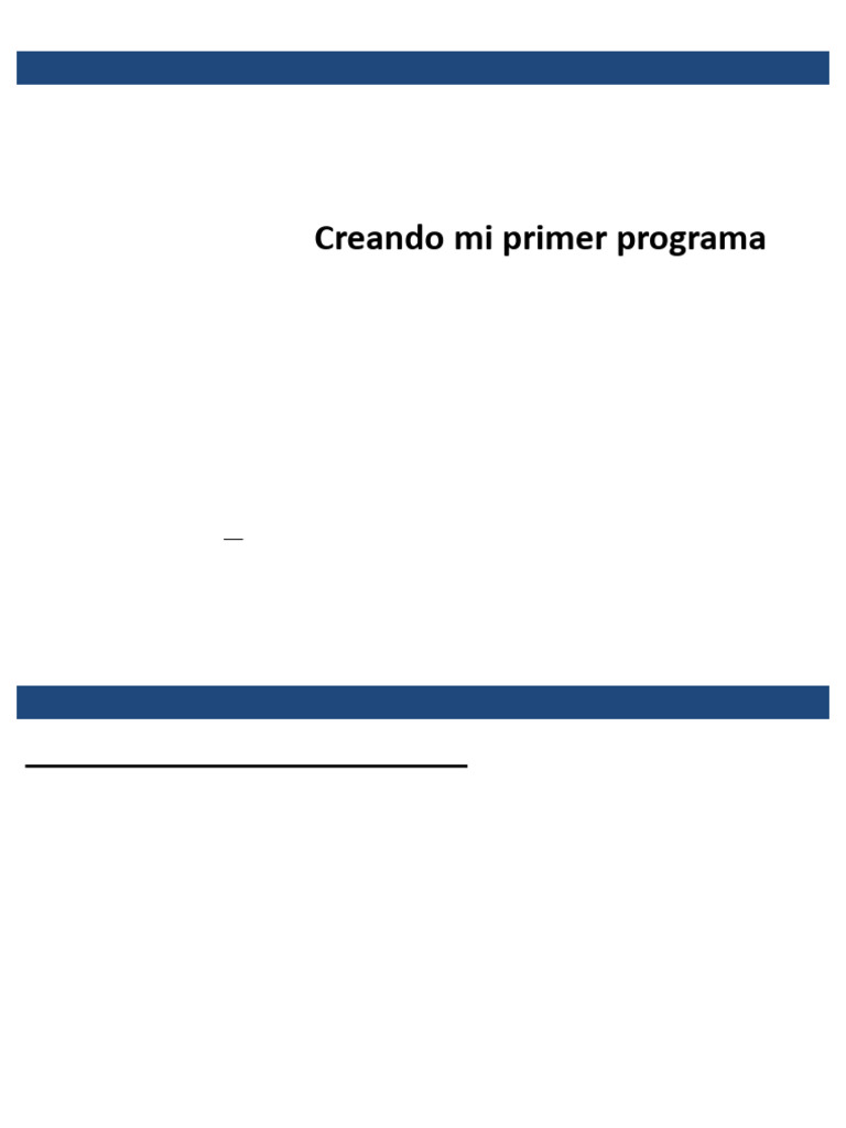 PROG02 - Creación de Mi Primer Programa (Diapositivas) | PDF | Tipo de ...