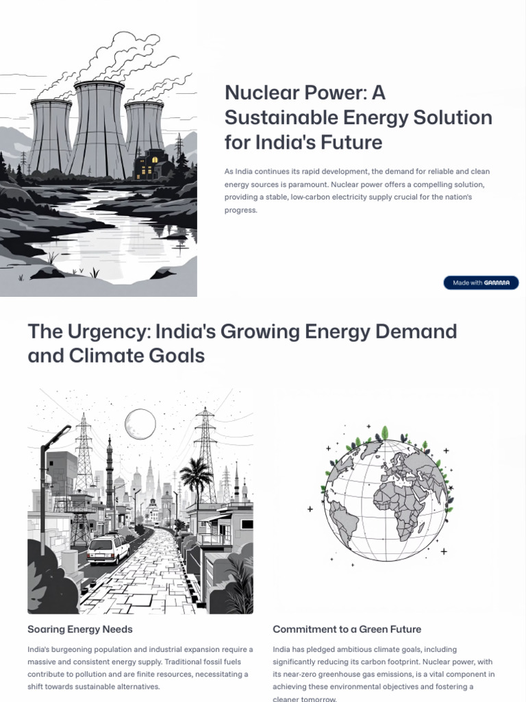 Nuclear Power: India's Clean Energy Future | PDF | Nuclear Power ...