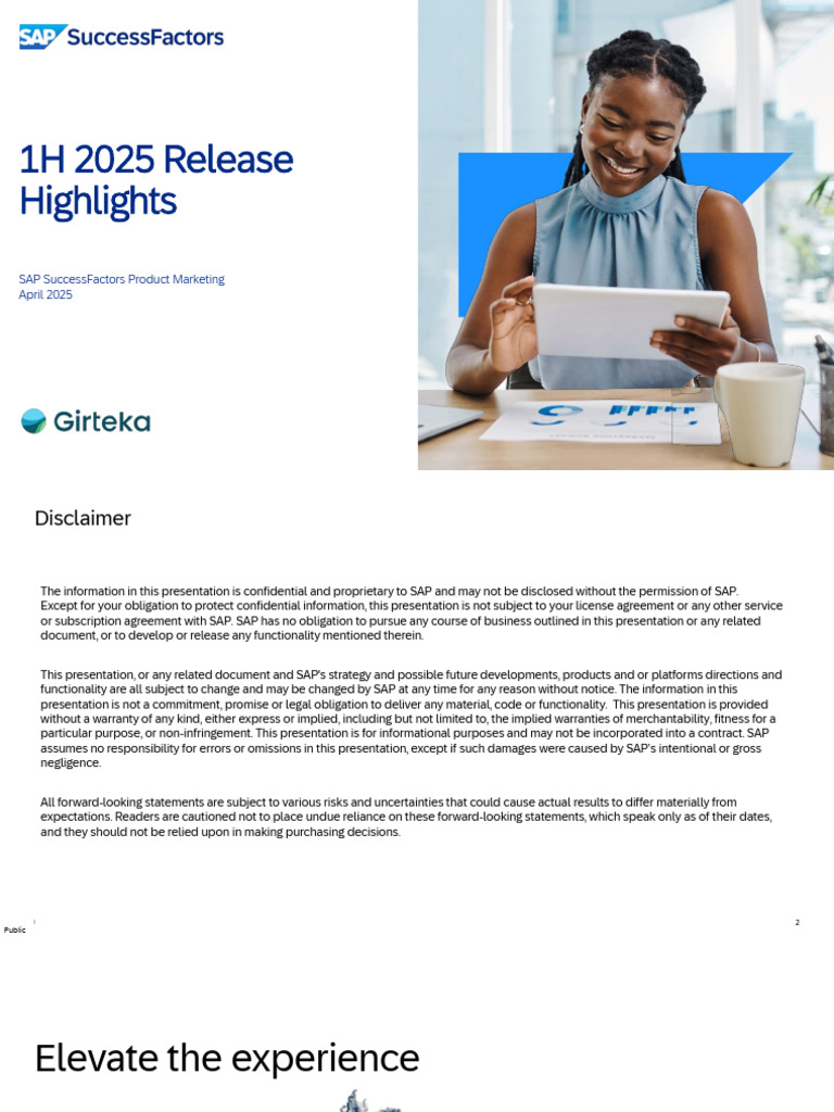 SAP SuccessFactors 1H 2025 Release Highlights | PDF | Artificial ...