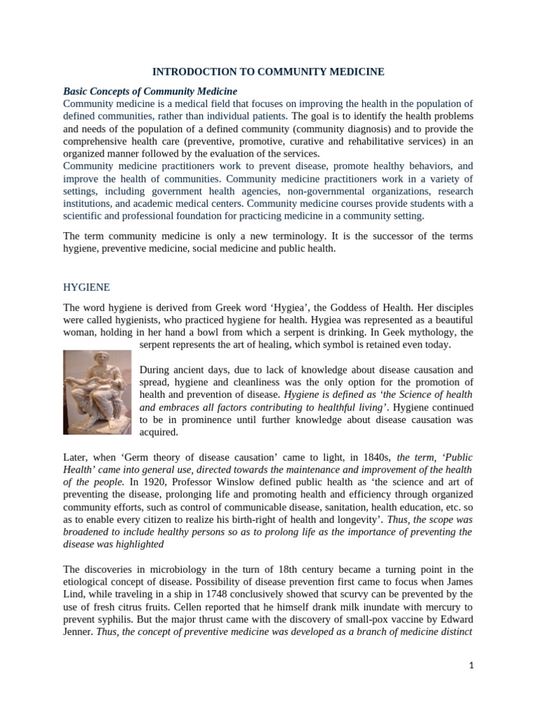 Introduction to Community Medicine Concepts | PDF | Epidemiology ...