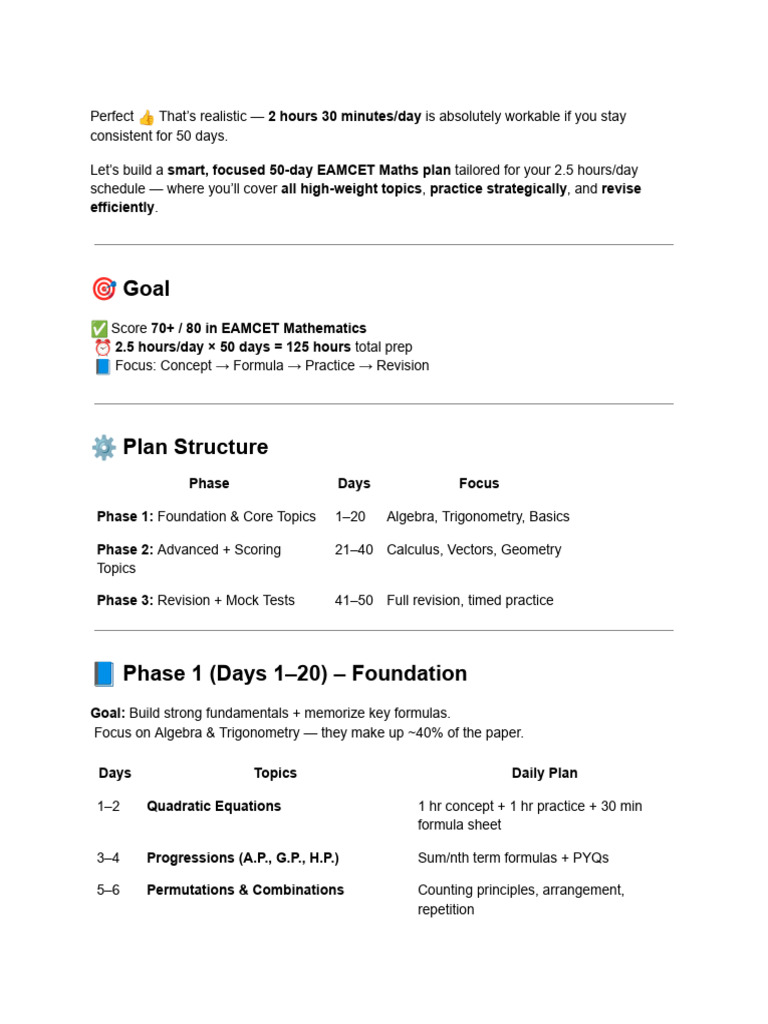 Prep Plan | PDF | Equations | Algebra