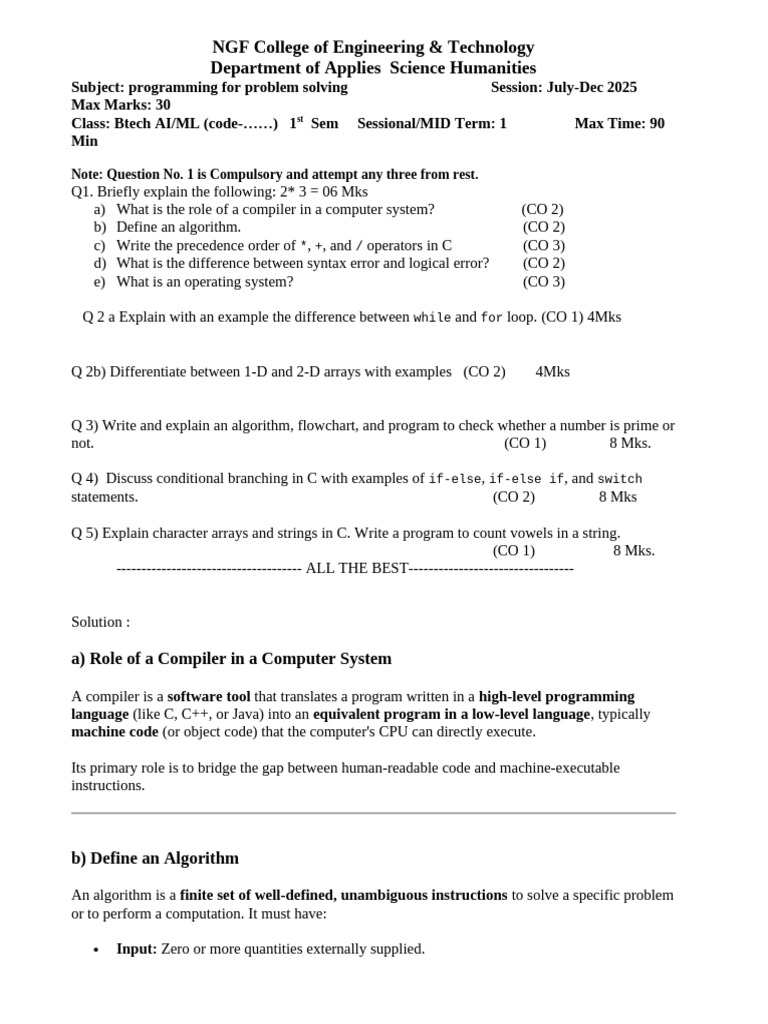Pps Sessional 1 | PDF
